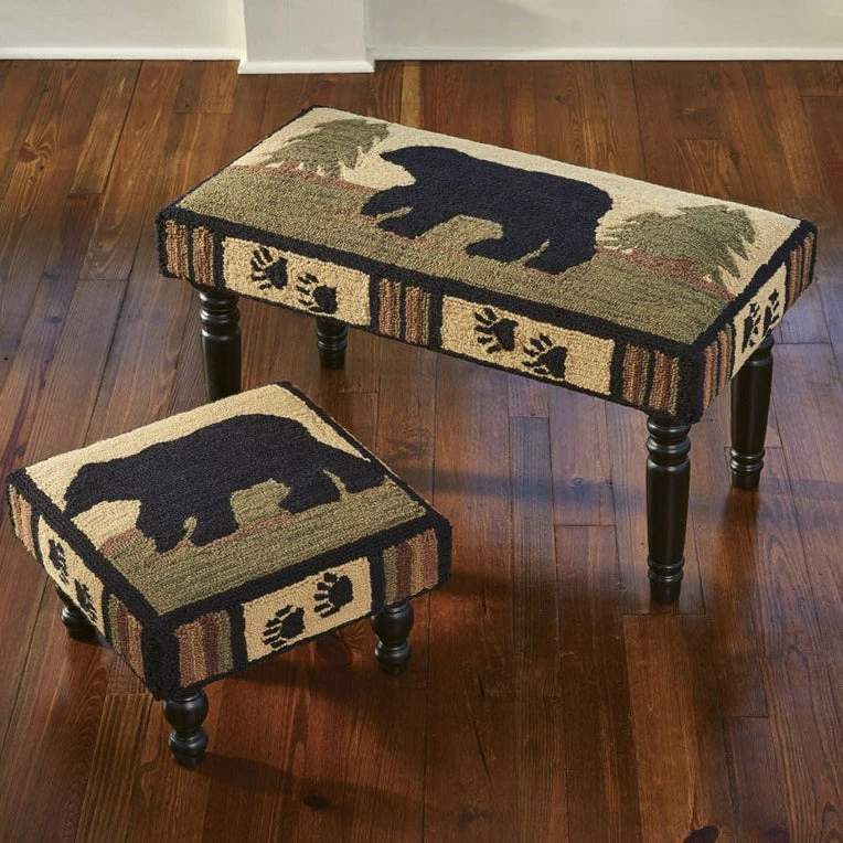 Timberline Trail Hooked Bench 2 Timberline Trail Hooked Bench - Image 2