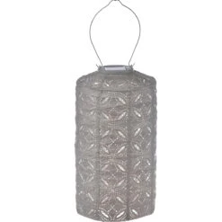Indoor/Outdoor Cylinder Lantern - Light Taupe
