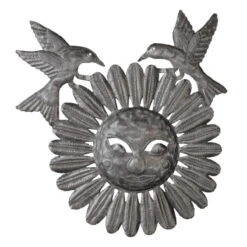 Birds On A Sunflower