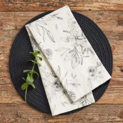Midnight Floral Dish Towels