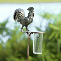 Countryside Cockerel Rain Gauge