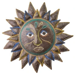 Gilded Sun Wall Plaque