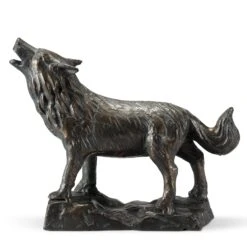 Moonlight Howler Wolf Statue