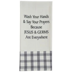 Jesus & Germs Dish Towel
