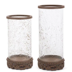 Acanthus Glass Hurricanes