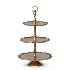 Scalloped Edge 3-Tier Tray