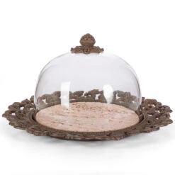 Acanthus Cake Plate With Dome