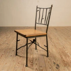 Pinebough Forged Side Chair 7 Pinebough Forged Side Chair -Iron Accents Shop Evergreen Pine Chair 5 98321.1723135885