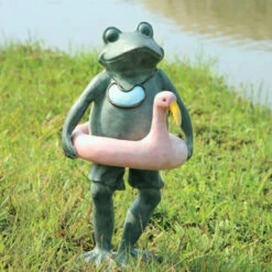 Beach Frog W/Flamingo Friend