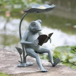 Frog Birdfeeder With LED Light
