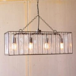 Glass Chime Rectangular Pendant