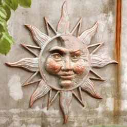 Half Face Sun Wall Plaque