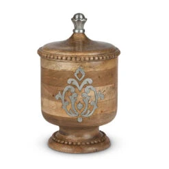 Heritage Inlaid Wood Canisters