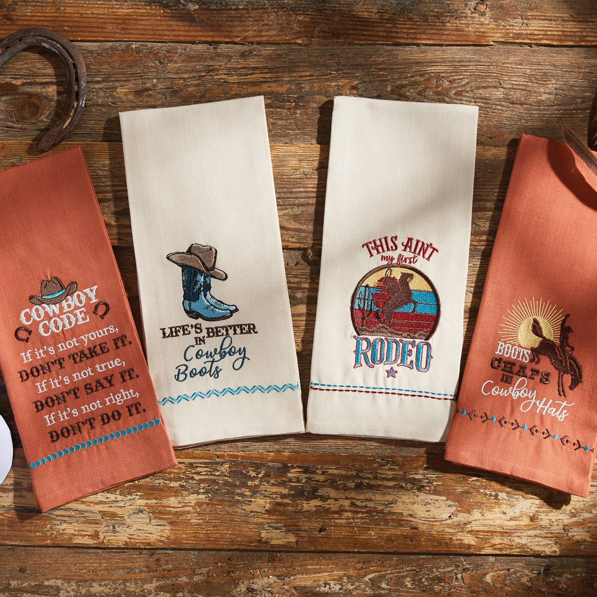 Rodeo Spirit Embroidered Dishtowels 1 Rodeo Spirit Embroidered Dishtowels