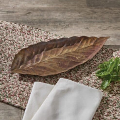 Rustic Copper Leaf Tray