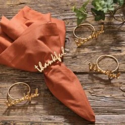 Thankful Script Napkin Ring