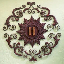 Iron Accents Shop -Iron Accents Shop monogram three section wall grill 16