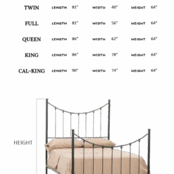 Ashmere Wrought Iron Bed 9 Ashmere Wrought Iron Bed -Iron Accents Shop rose bud bed measurements website